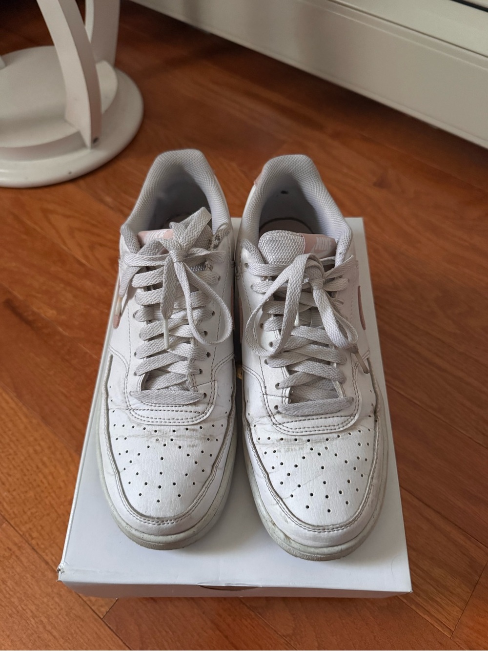 Well worn women Nike shoes